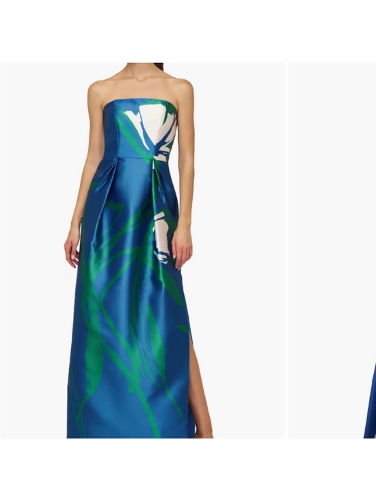 Kay Unger Dresses & Skirts - Kay Unger Marisol Strapless Blue Floral Print Evening Gown